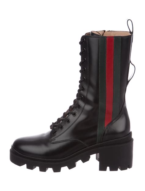 gucci combat boot outfit|gucci print thigh high boots.